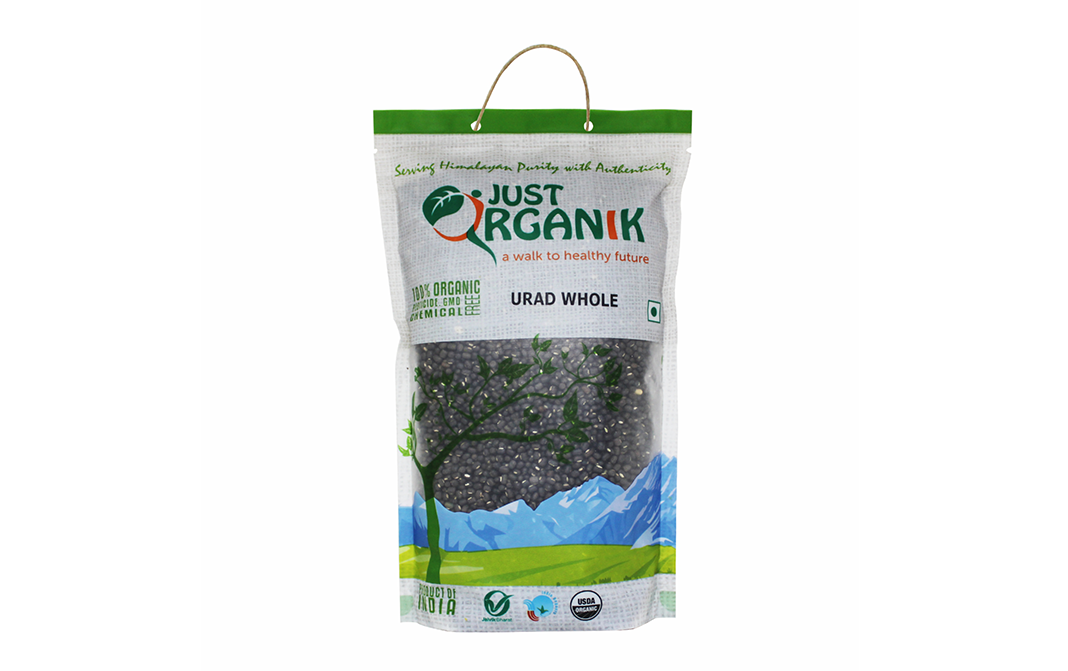 Just Organik Urad Whole   Pack  1 kilogram